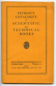 Pitman's Catalogue of Scientific and Technical Books