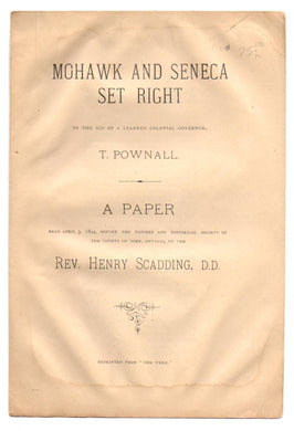 Mohawk and Seneca Set Right by the Aid of a Learned Colonial Governor, T. Pownall