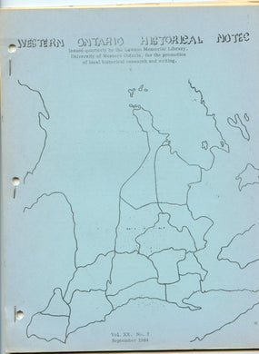 Western Ontario Historical Notes September 1964