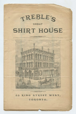 Treble's Great Shirt House advertisement
