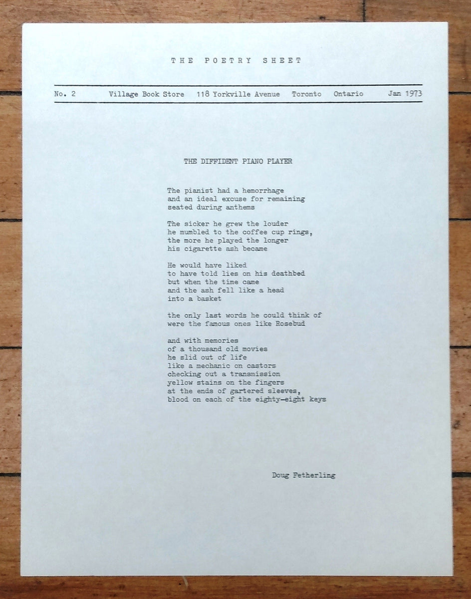 The Diffident Piano Player – Attic Books