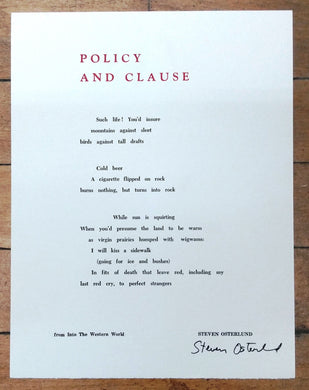 Policy and Clause