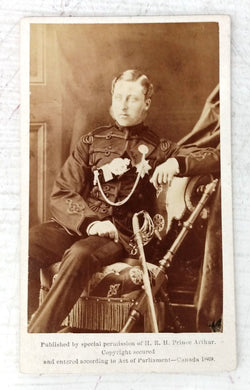 Carte-de-visite photo of Prince Arthur, Duke of Connaught
