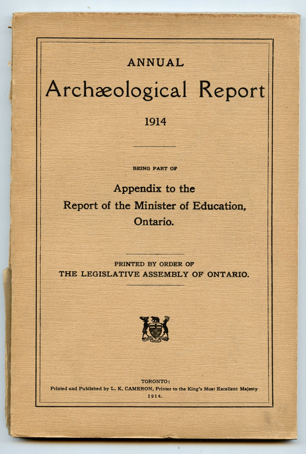 Annual Archaeological Report 1914