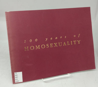 100 years of Homosexuality