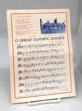 O Great Olympic Games (words and music)