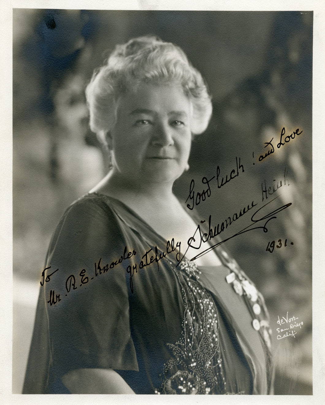 Portrait of Ernestine Schumann-Heink