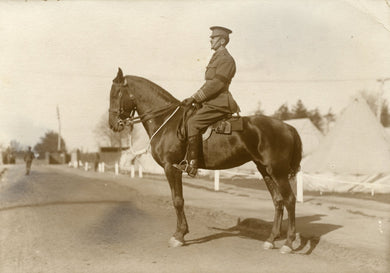 Photo of Lt. Col. Herny Campbell Becher on horseback