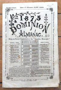 1875 Dominion Almanac