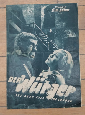 Der Würger (The Dark Eyes of London) film flyer