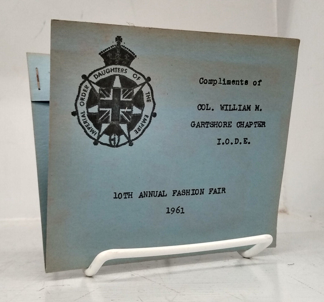 10th Annual Fashion Fair recipe folder