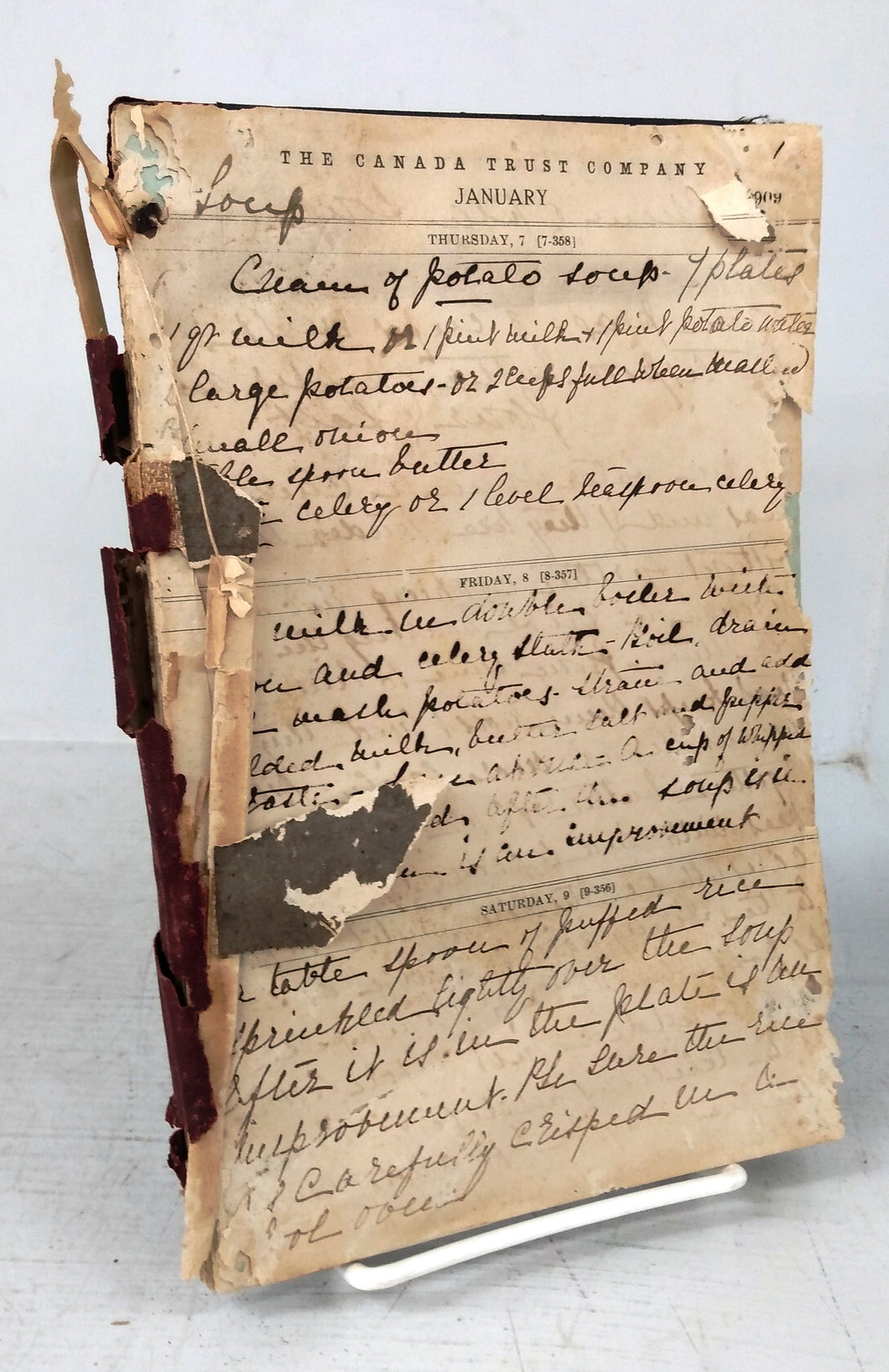 Homemade recipe book, ca. 1910