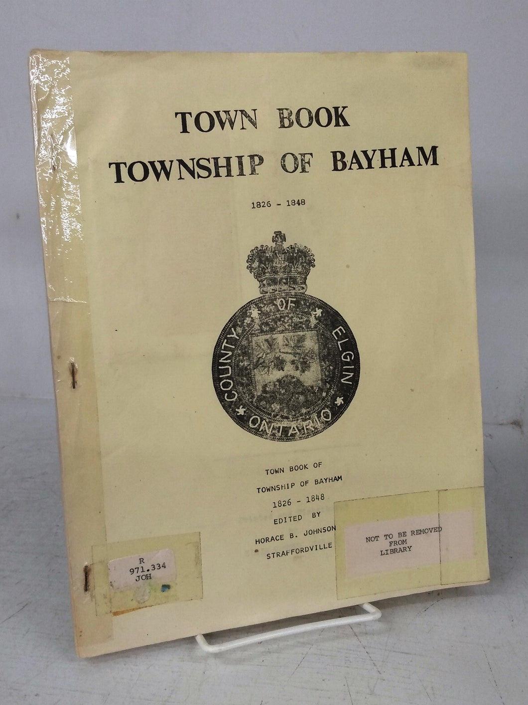 Town Book, Township of Bayham 1826-1848