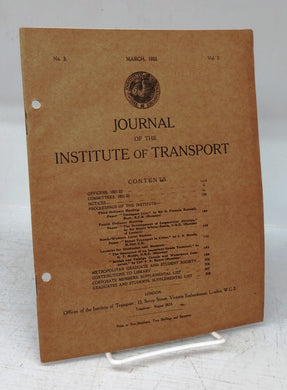 Journal of the Institute of Transport, March 1922