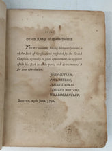 Constitutions of the Ancient and Honorable Fraternity of Free and Accepted Masons