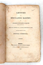 A Letter on Speculative Free Masonry