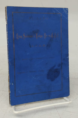 By-Laws of King Solomon's Lodge, No. 22, G.R.C. A.F.A.M. Established, 1847. Approved at Montreal, Canada, October 24th, 1868