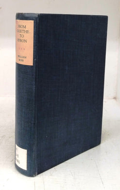 From Goethe to Byron: The Development of 'Weltschmerz' in German Literature