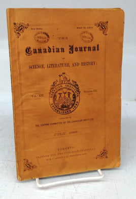 The Canadian Journal of Science, Literature, and History, July 1869