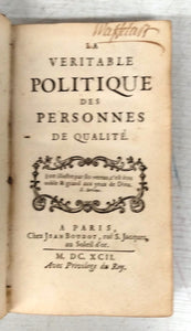 La Veritable Politique des Personnes de Qualité