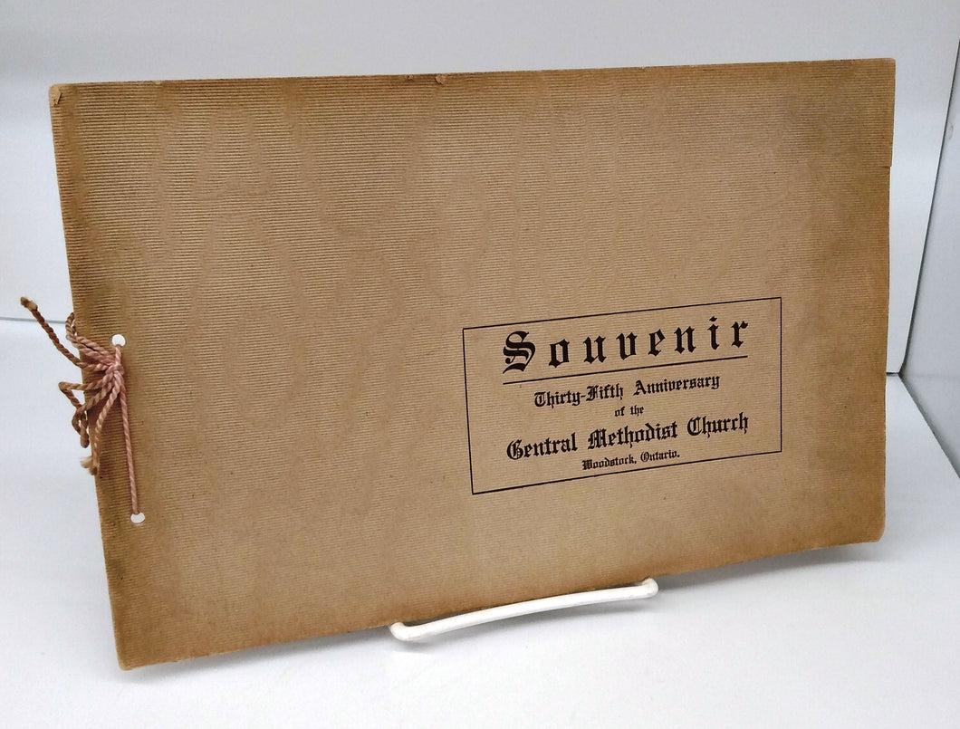 Souvenir, Thirty-Fifth Anniversary of the Central Methodist Church, Woodstock, Ontario