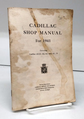 Cadillac Shop Manual For 1941