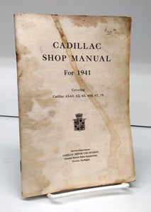 Cadillac Shop Manual For 1941