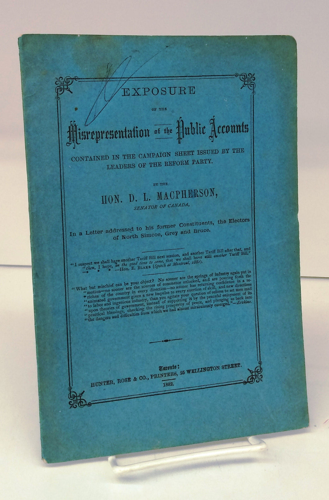 Exposure of the Public Accounts Contained in the Campaign Sheet Issued by the Leaders of the Reform Party