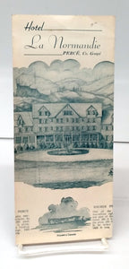 Hotel La Normandie, Percé, Co. Gaspé (flyer)