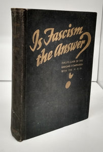 Is Fascism the Answer? Italy's Law of the Unions compared with the N.R.A. 