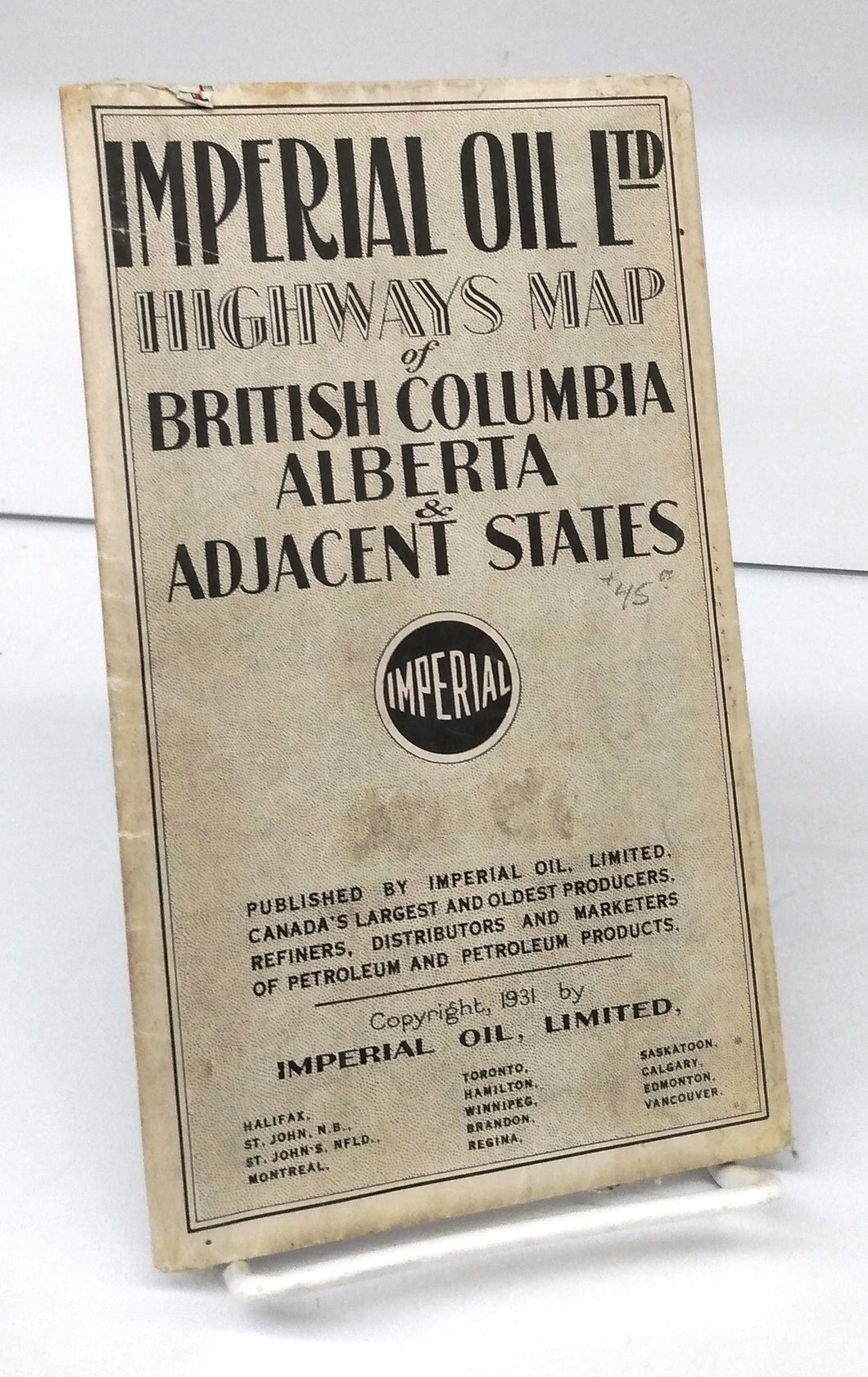 Highways Map of British Columbia, Alberta & Adjacent States
