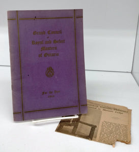 Proceedings of the Grand Council of Royal and Select Masters of Ontario, Twenty-first Annual Assembly (since re-habilitation) Held At London, Ontario, April 27, 1944