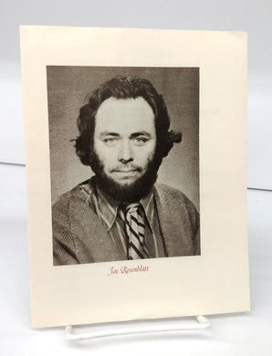 Joe Rosenblatt publicity leaflet