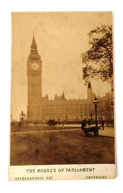 Carte-de-visite photo of the British Houses of Parliament