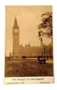 Carte-de-visite photo of the British Houses of Parliament