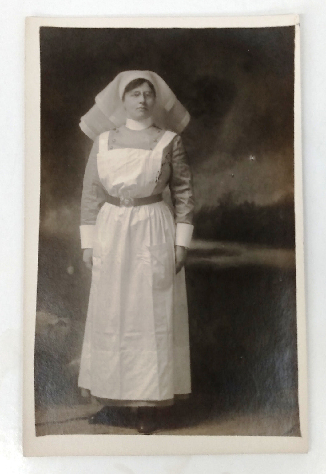 Photo postcard of World War I Canadian nurse