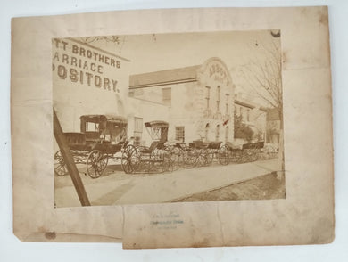 Albumen print of Abbott Brothers Brothers Carriage Factory, London, Ontario