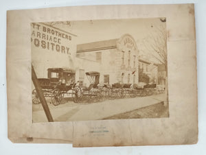 Albumen print of Abbott Brothers Brothers Carriage Factory, London, Ontario