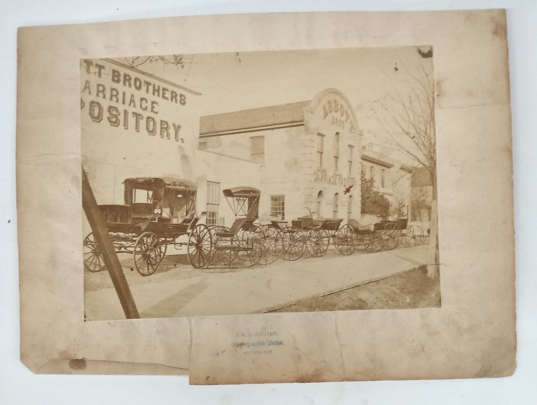 Albumen print of Abbott Brothers Brothers Carriage Factory, London, Ontario