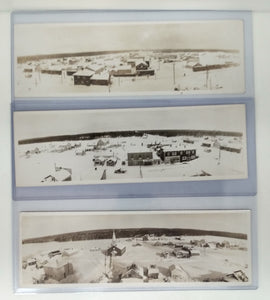 3 panorama real photo postcards of Geraldton, Thunder Bay District