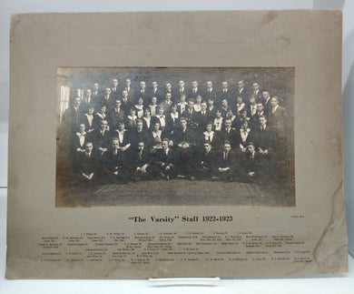 Photograph of "The Varsity" Staff 1922-1923