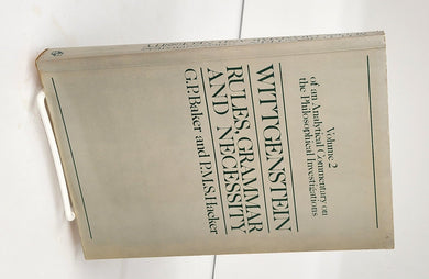 Wittgenstein: Rules, Grammar and Necessity