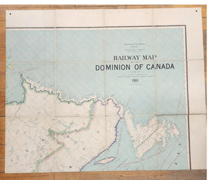 Railway Map of the Dominion of Canada (4 sections out of 6)