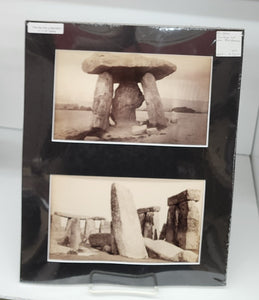Photographs of Stonehenge and another megalithic monument