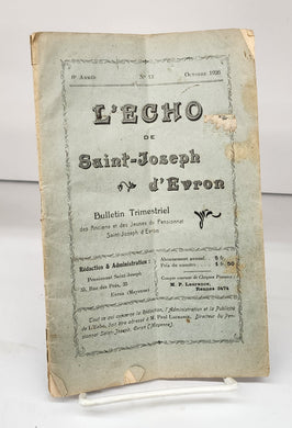 L'Echo de Saint-Joseph d'Evron, Oct. 1926