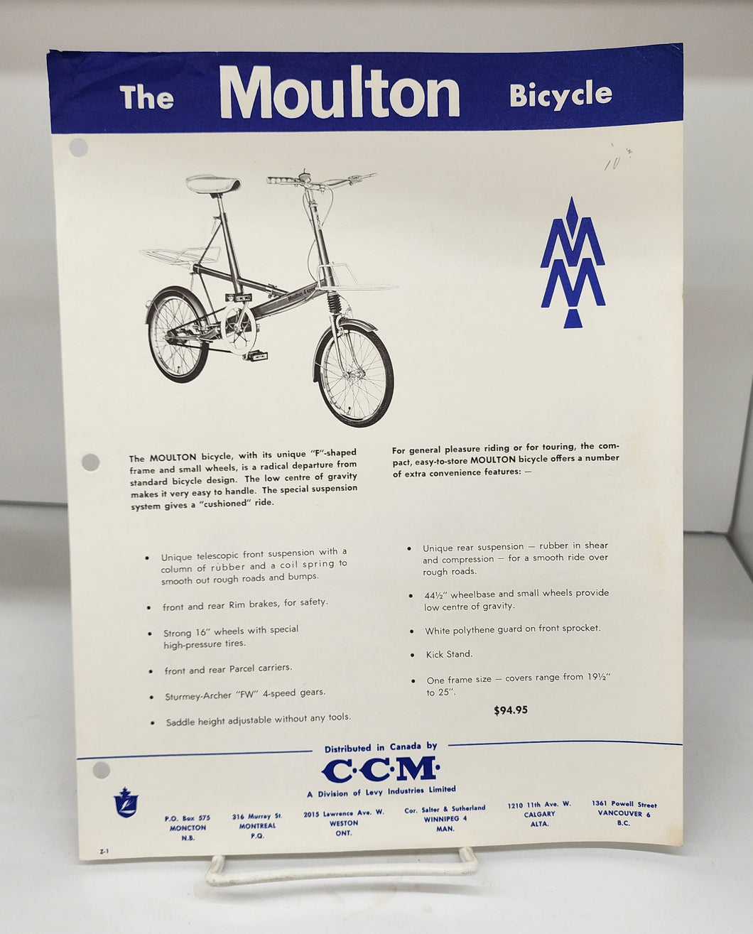 Flyer for The Moulton Bicycle