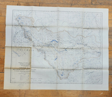 Contour Map of Bow River Basin Above Calgary To accompany report on Power and Storage Investigation by M. C. Henry