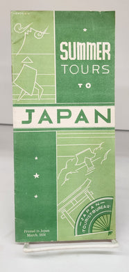 Japan Tourist Bureau Summer Tours, 1934