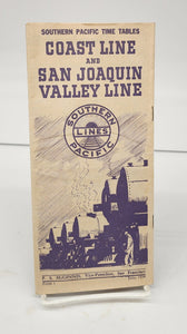Coast Line and San Joaquin Valley Line Time Tables