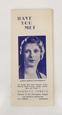 Have You Met Aimee Semple McPherson